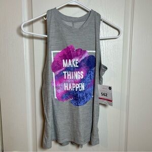 Girls members mark gray/multi colored 14/16 tank top! Flowy cute NEW